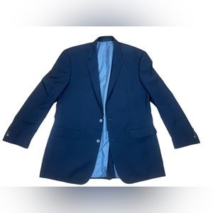 Men's Sport Coat Croft & Barrow 42L Jacket Blazer Navy Blue Classic Fit
